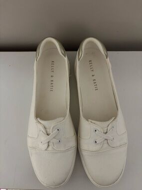 Kelly & Katie White Canvas Slip-On Sneakers